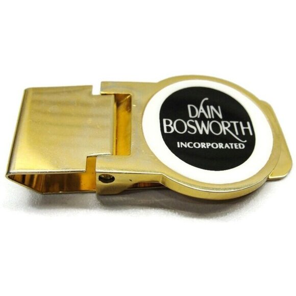 11-6-92 Vtg Money Clip "Dain Bosworth Incorporated" Advertising Gold Tone - Picture 1 of 5